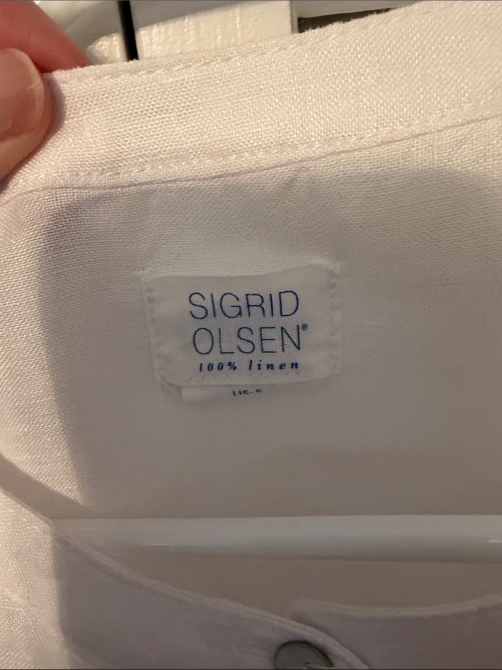 Sigrid Olsen White Linen Button-Up Shirt - Picture 2 of 5